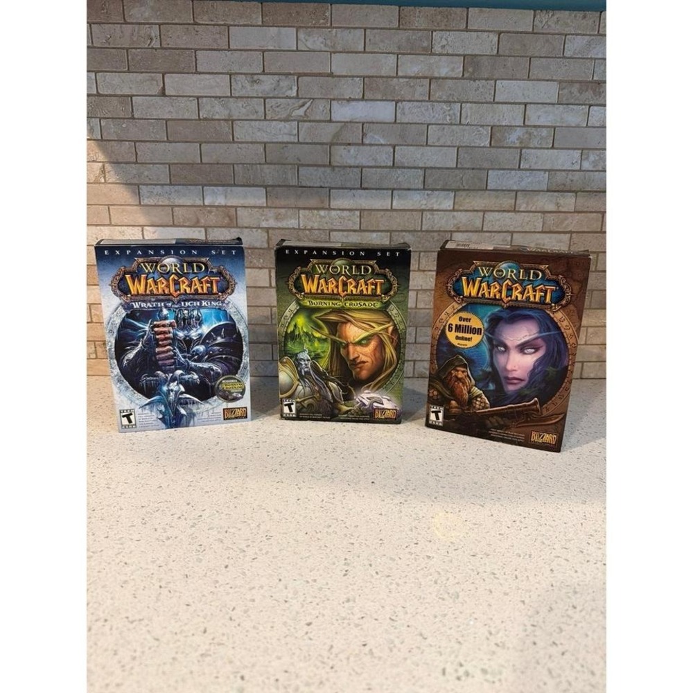 World of Warcraft PC Game Bundle Lich King Burning Crusade 3 Expansion